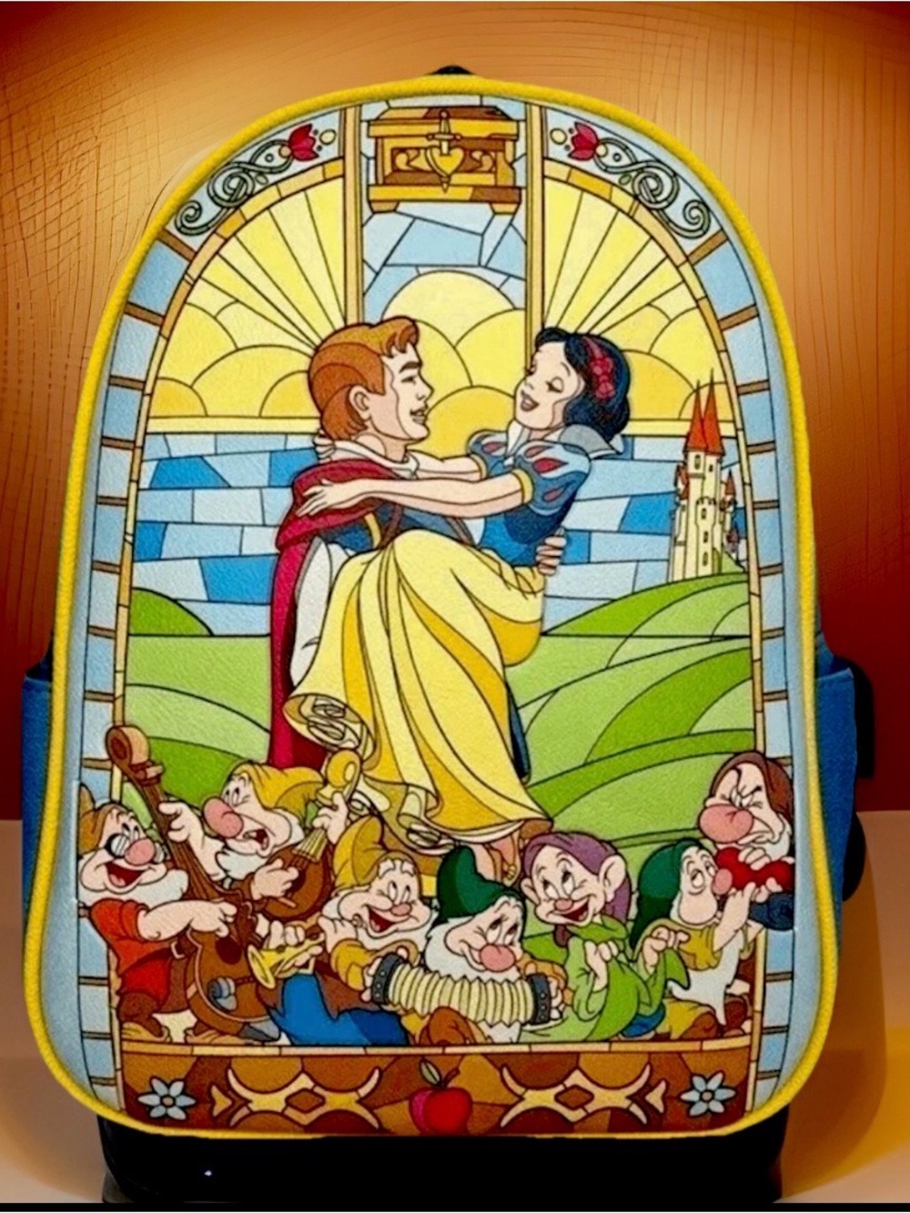 NEW Loungefly Disney SNOW WHITE Princess Stained Glass Exclusive Backpack Bag
